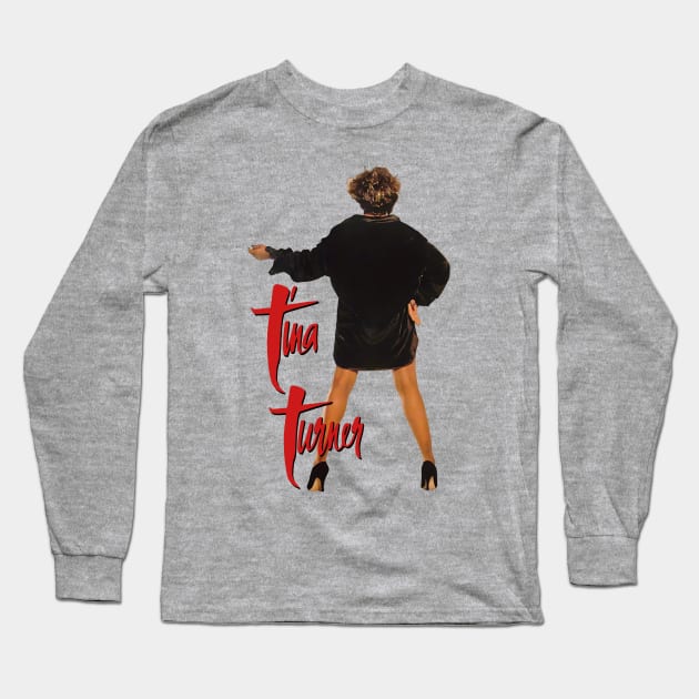 Tina Turner Singer Legend Long Sleeve T-Shirt by Indiecate